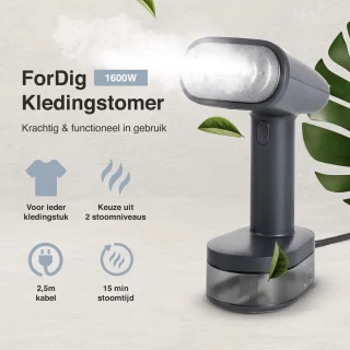 ForDig Kledingstomer 1600W met 2 Opzetstukken en Handschoen