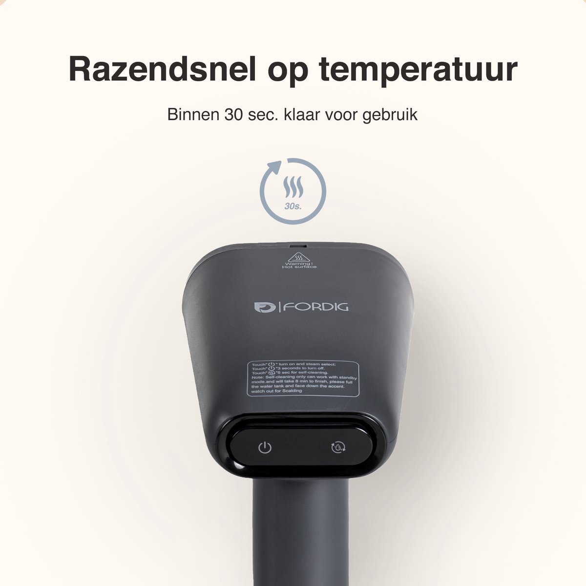 ForDig Kledingstomer 1600W met 2 Opzetstukken en Handschoen