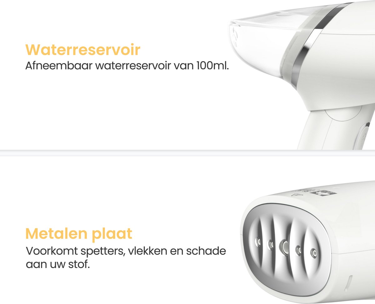 Goliving Handstomer Kledingstomer Wit Opvouwbaar Met Reis-etui
