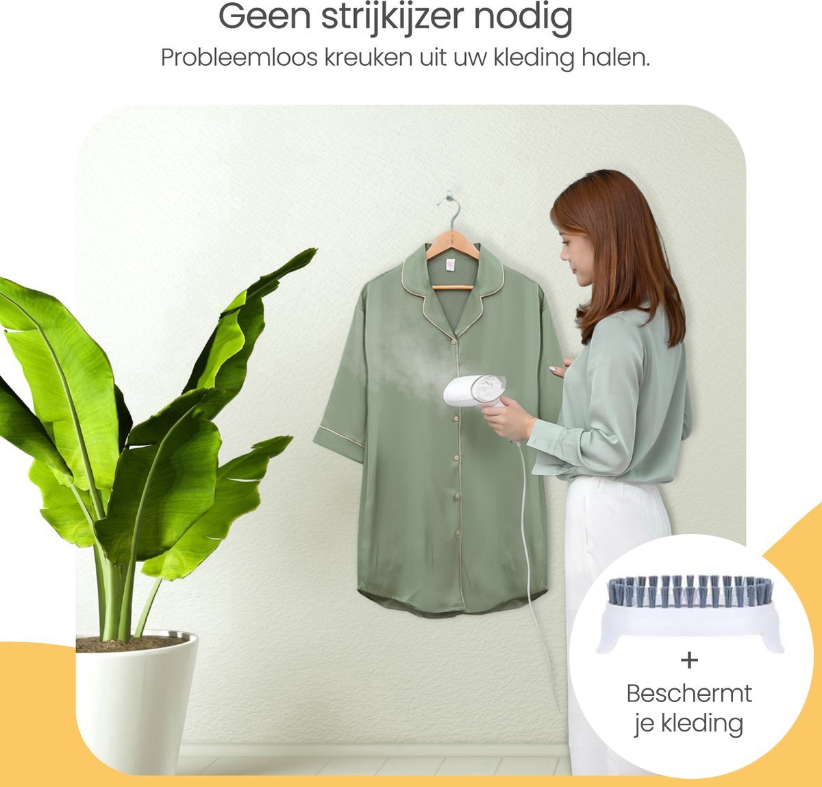 Goliving Handstomer Kledingstomer Wit Opvouwbaar Met Reis-etui