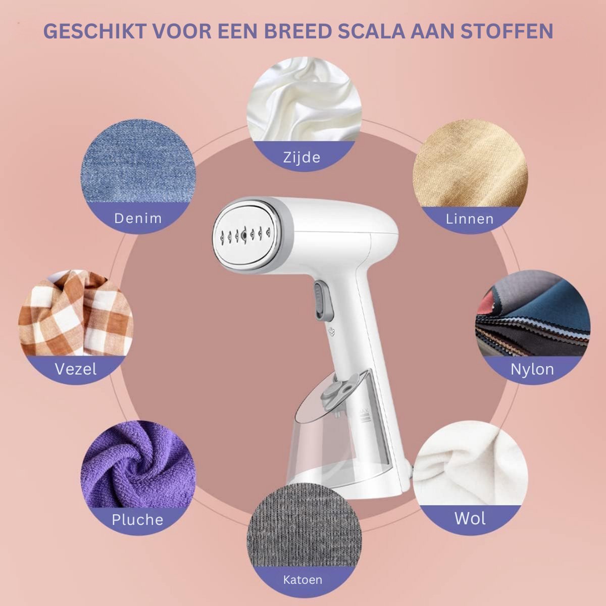 Goodivery Compact Stoomstrijkijzer met Reisset Wit