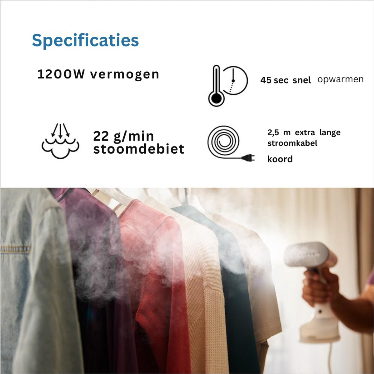 Goodivery Dual FreeGlide Stoomstrijkijzer Wit