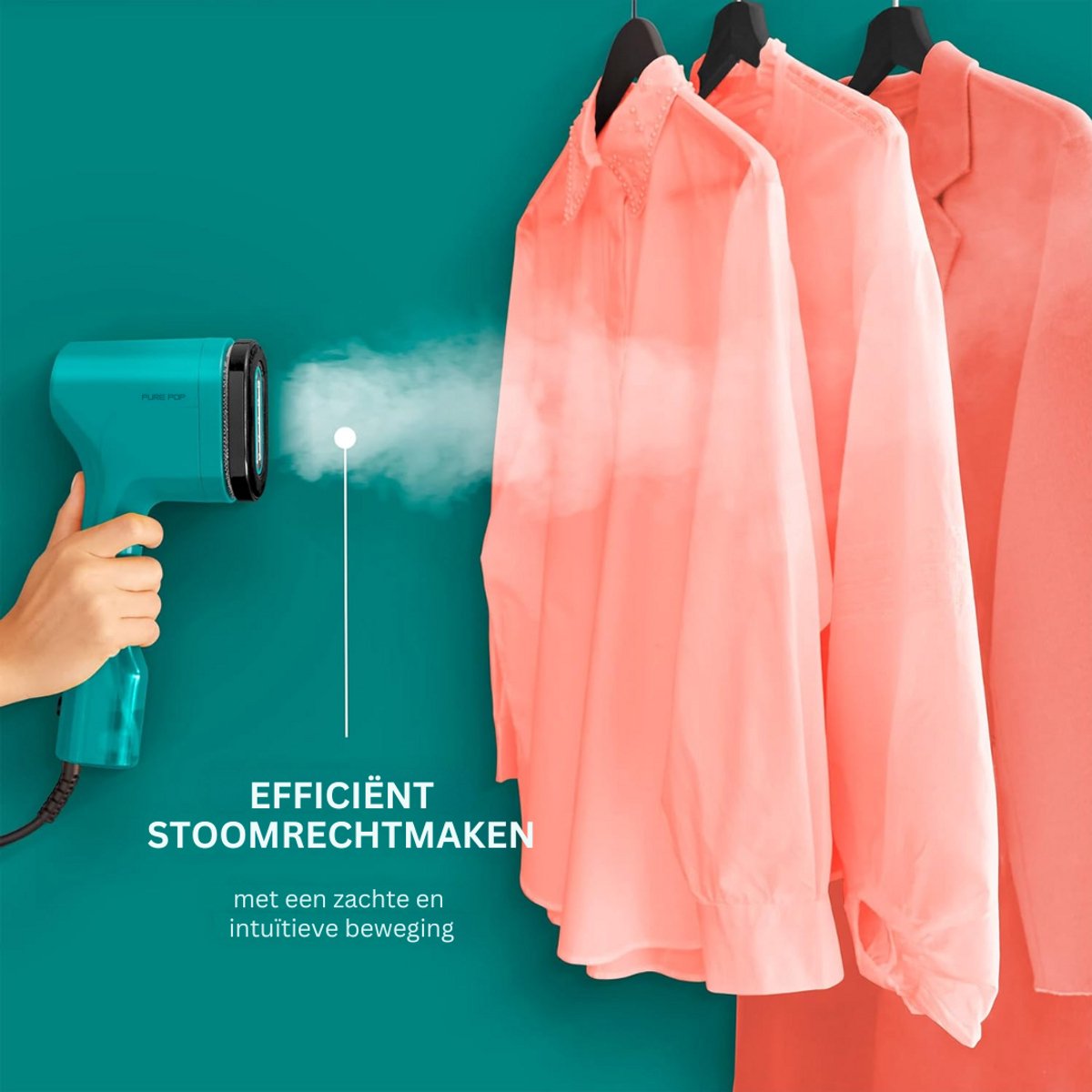 Goodivery Pure Pop Stoomborstel 1300W Zwart