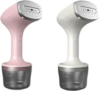 Handbediende kledingstomer stoomapparaat reis roze