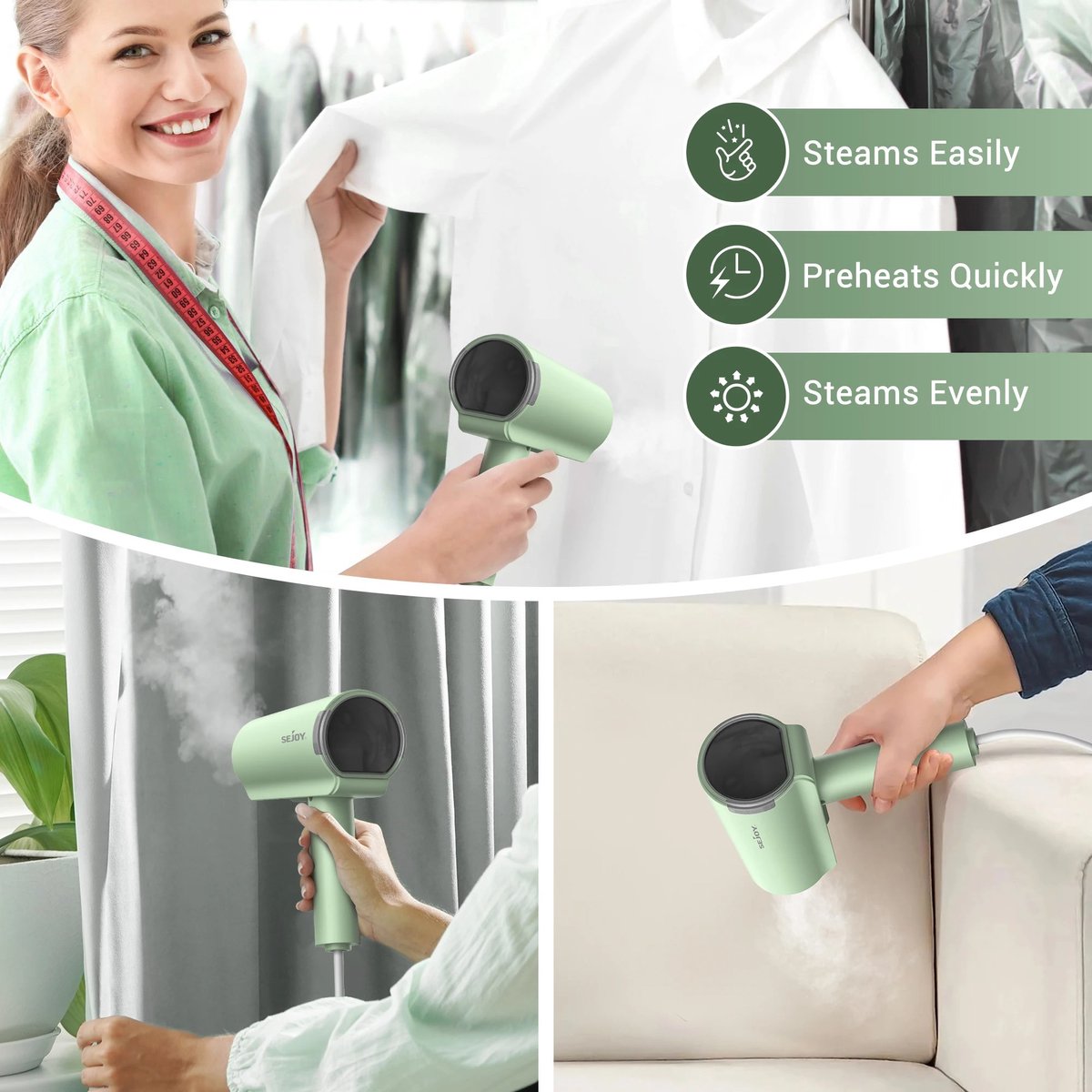 Handheld Kledingstomer 1000W met 150ml Watertank