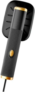 Handheld kledingstomer en strijkijzer, zwart