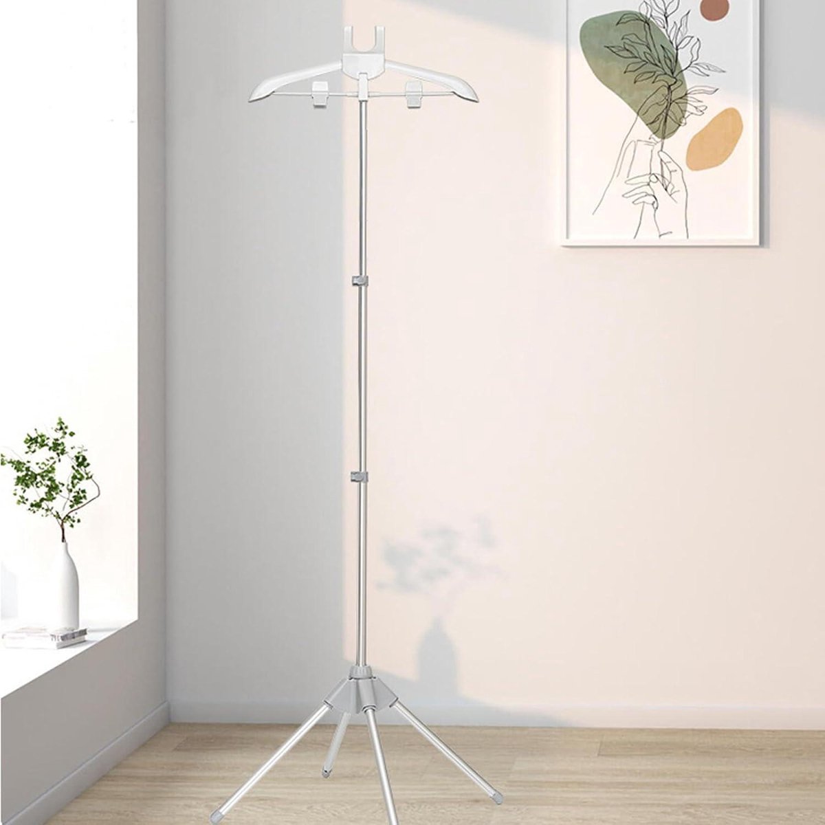 Handheld Kledingstomer met Telescopisch Statief Lichtgrijs