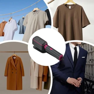 Handheld kledingstomer reisstomer zwart