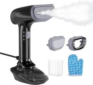 Handheld kledingstomer stoomapparaat zwart