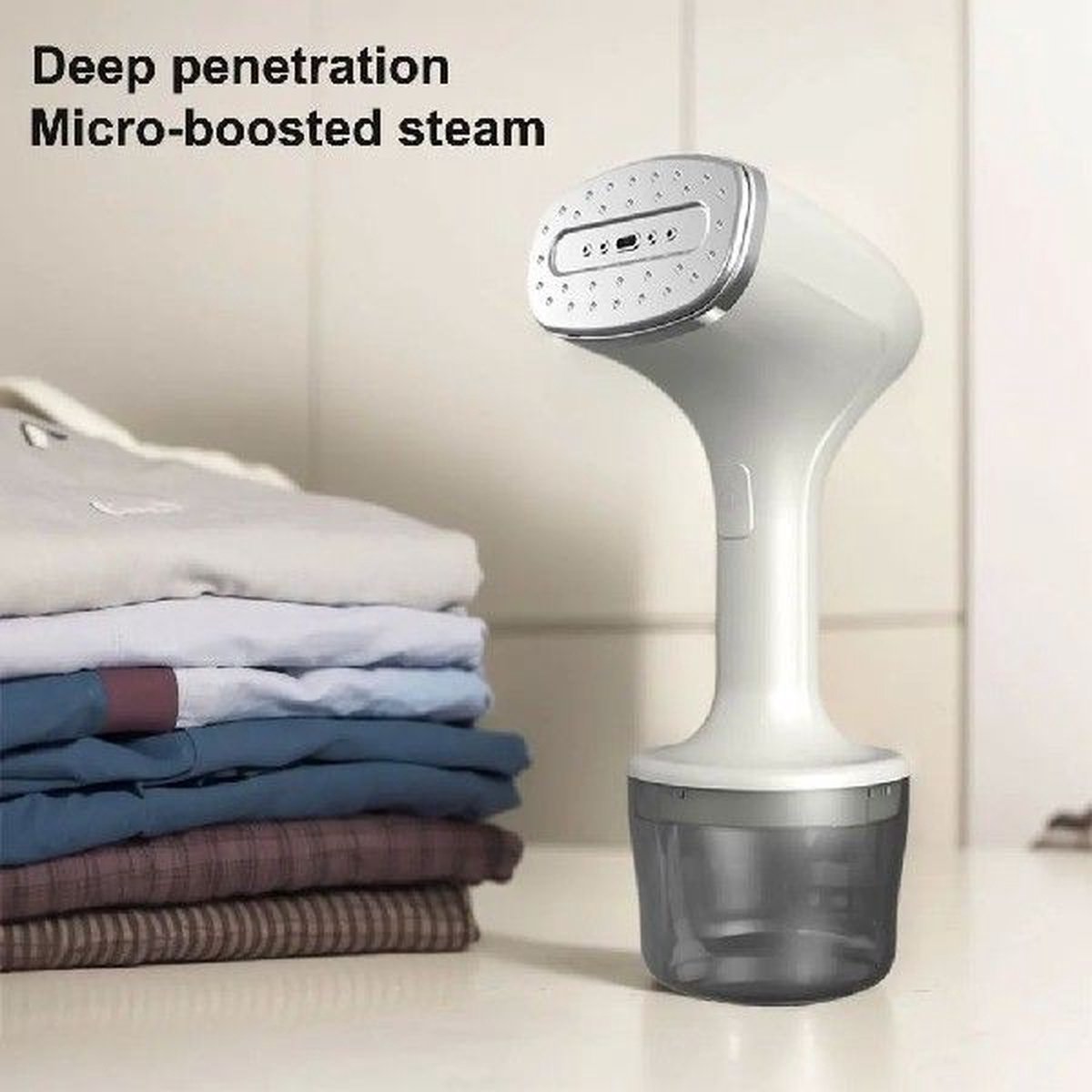 Handheld Kledingstomer Stoomreiniger Wit