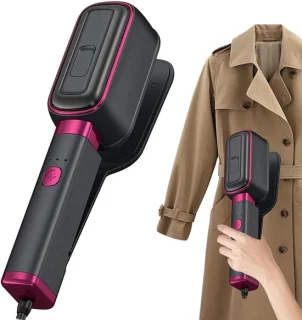 Handheld Kledingstomer - Stoomstrijkijzer Reisstomer - Kreukels Verwijderen - 180 Graden Roterend - 60 ml Watertank - Zwart
