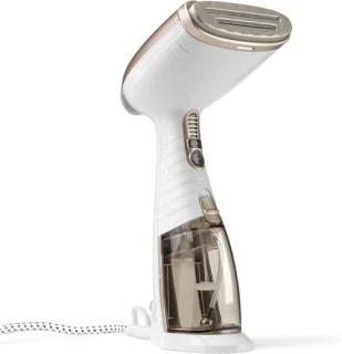 Handheld verticale kledingstomer - wit Champagne