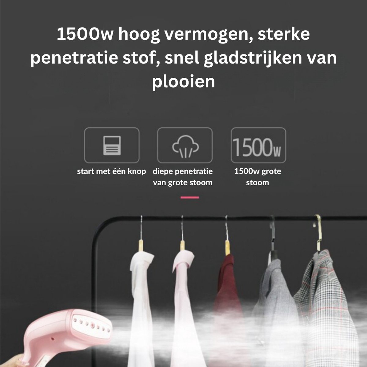 Handstomer Kleding Roze 1500W