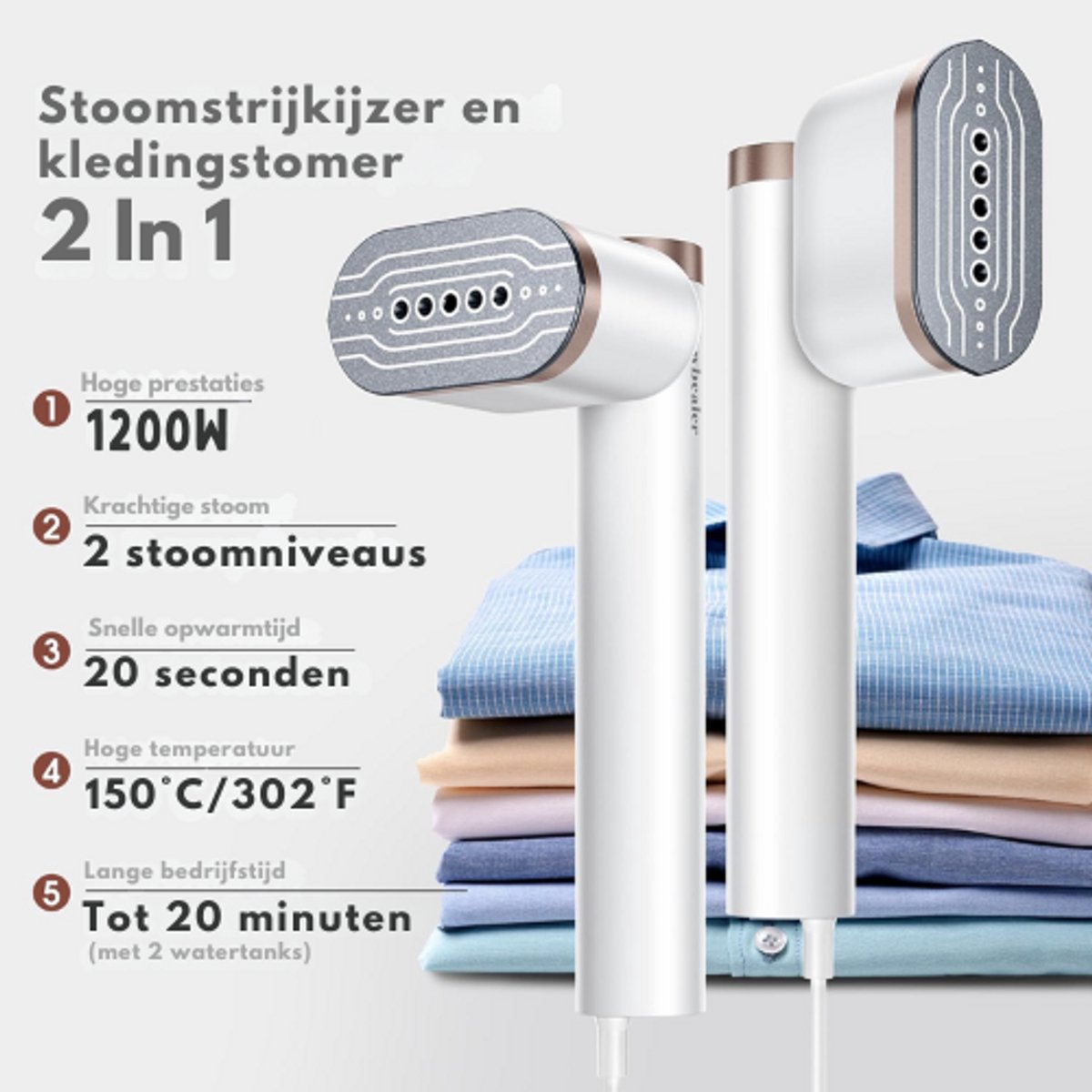 Handstomer Kledingstomer 2-in-1 met Accessoires