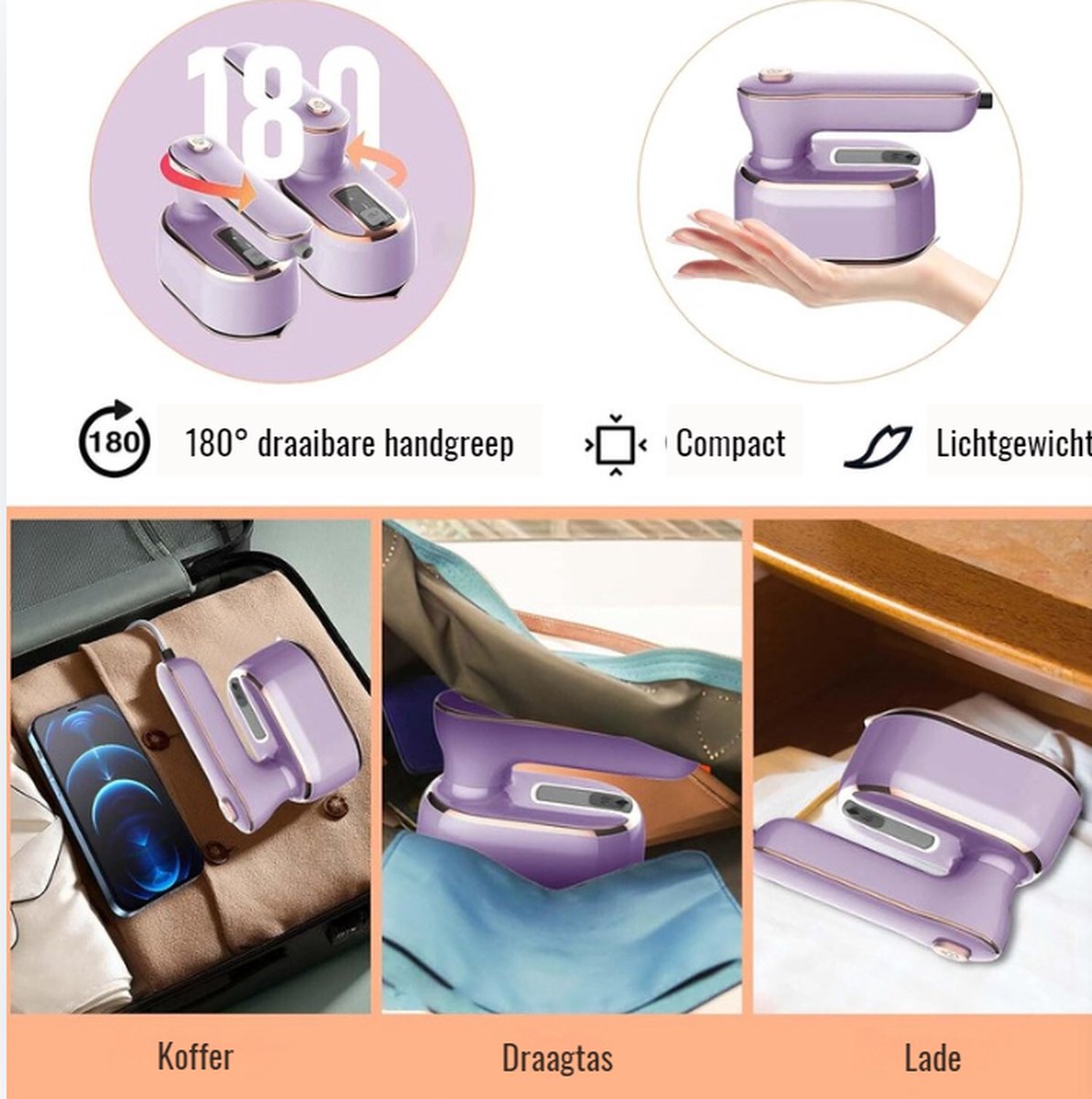 Handstomer Kledingstomer Draagbaar Stoomapparaat