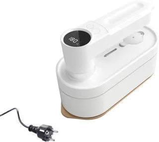Handstrijkijzer mini stomer wit paars