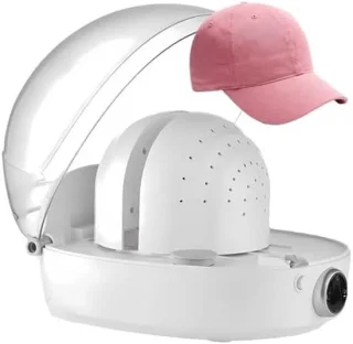 Hoeden Stomer & Droger - Cap Cleaner Helm Onderhouder - Hoeden Reinigen - Automatische Cyclus - 250ml Tank - Wit