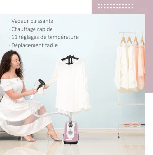 HOMCOM Kledingstomer ABS Roze