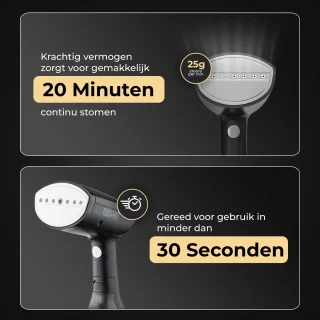 Home Vibes Kledingstomer 310ML 1600W Zwart