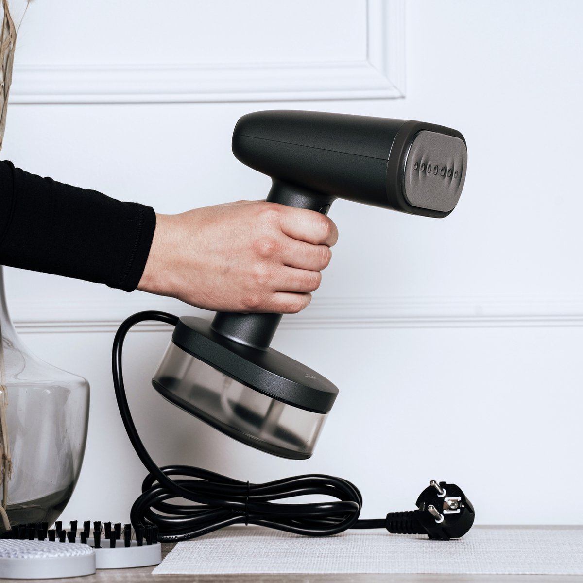 Hydross Handstomer grijs inclusief 2 opzetborstels