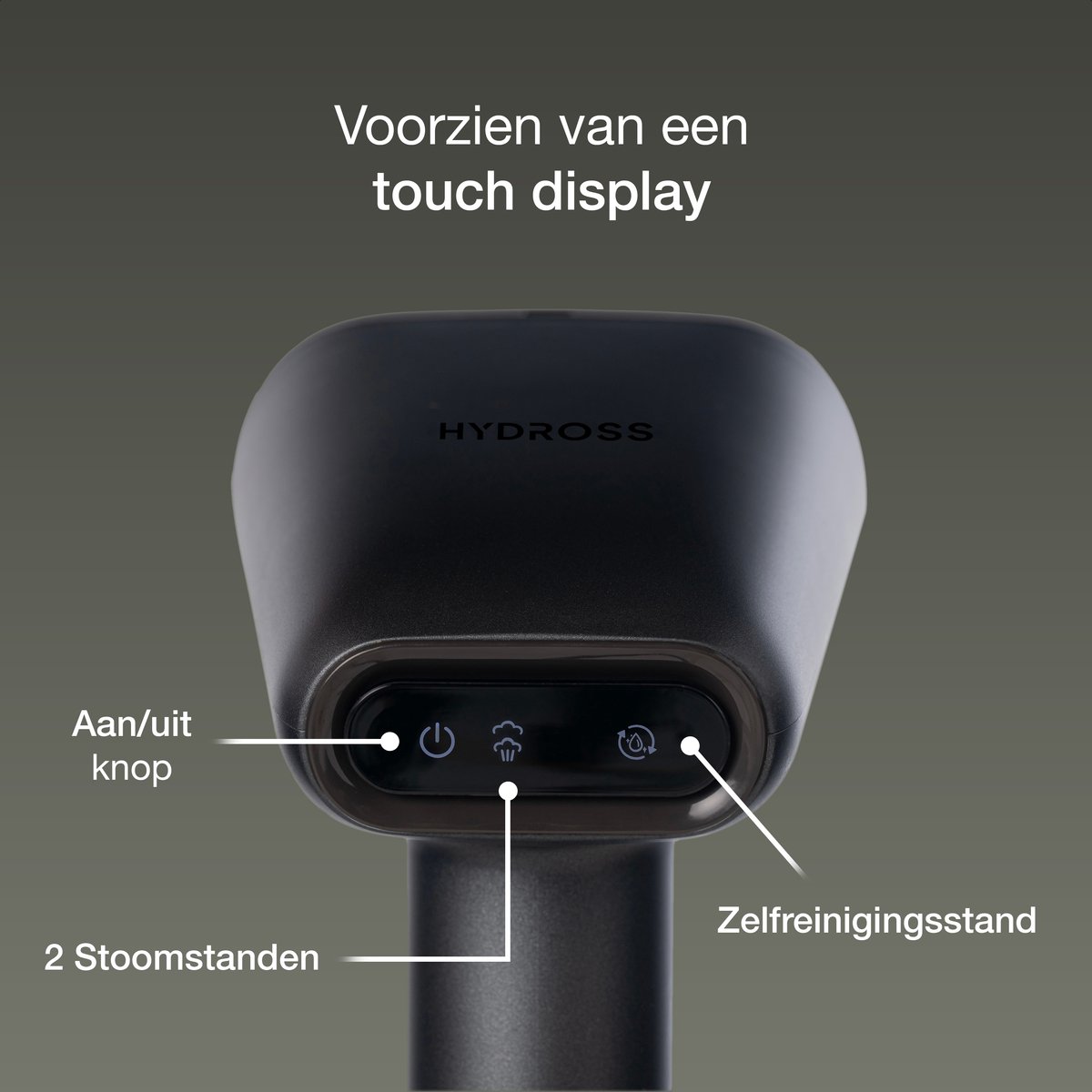 Hydross Handstomer grijs inclusief 2 opzetborstels