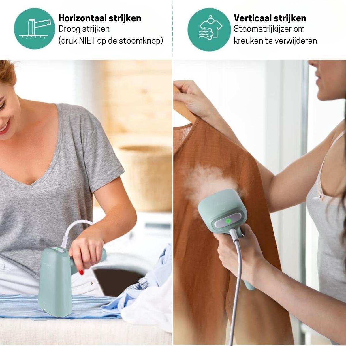Intelectro Kledingstomer Draagbaar Zeegroen