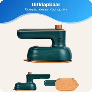 JT Products Luxe Reisstrijkijzer Groen