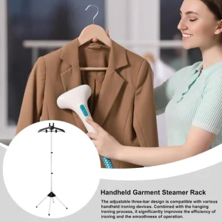 Kleding Stoomhanger Standaard - Kledingrek Steamer - Kleding Stomen - Verstelbare Hoogte - 165 cm - Zwart