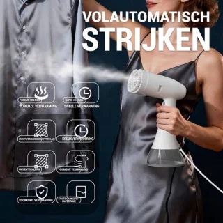 Kledingstomer 1500W – Draagbare handstomer – Stoomstrijkijzer voor kleding en textiel – Kreukhersteller met snelle opwarming – ABS – EU stekker