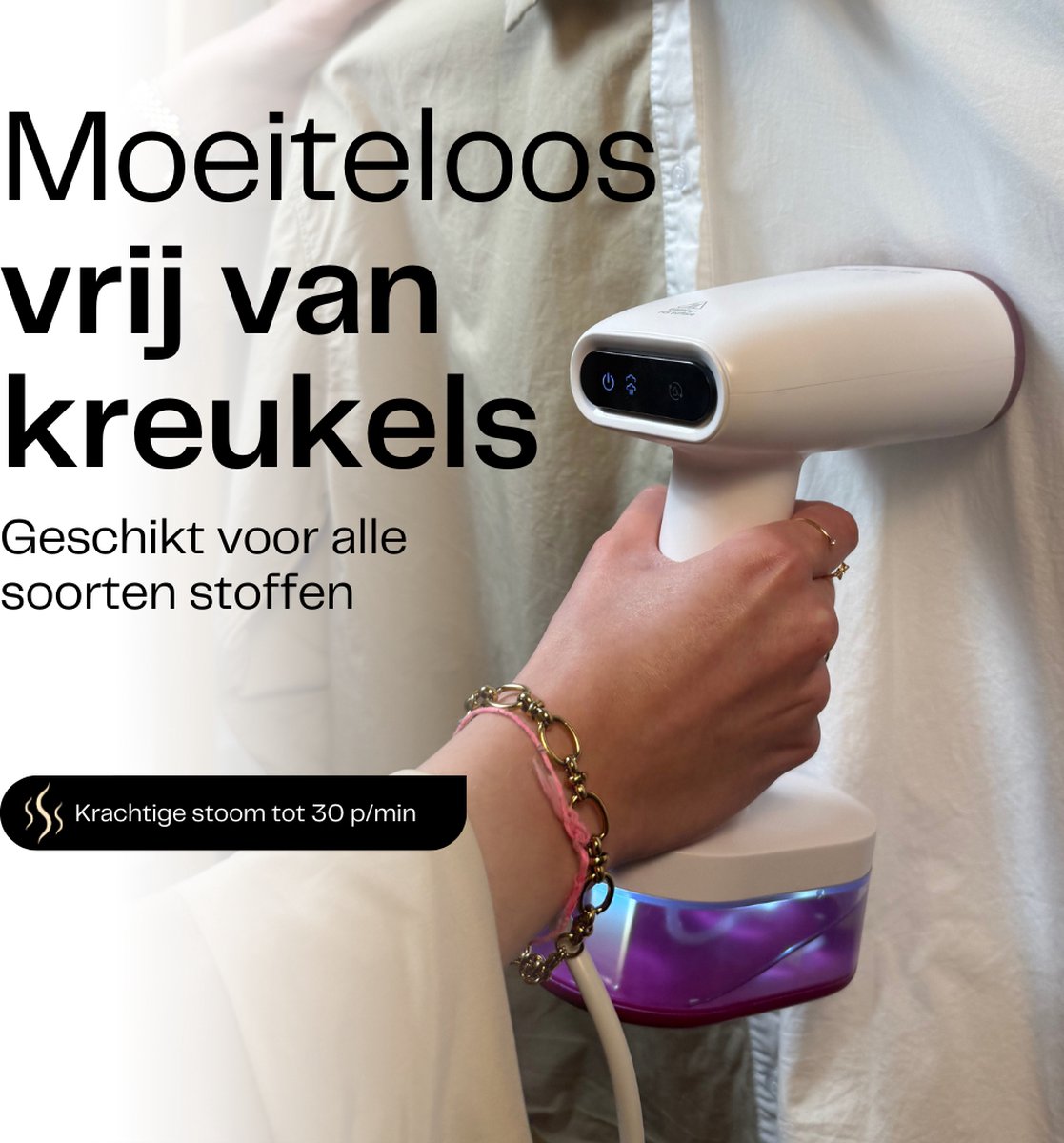 Kledingstomer 1600W met 2 Stoomstanden en Reistas