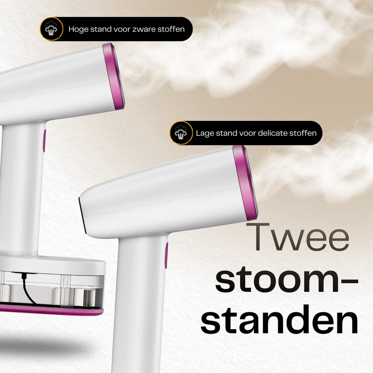 Kledingstomer 1600W met 2 Stoomstanden en Reistas