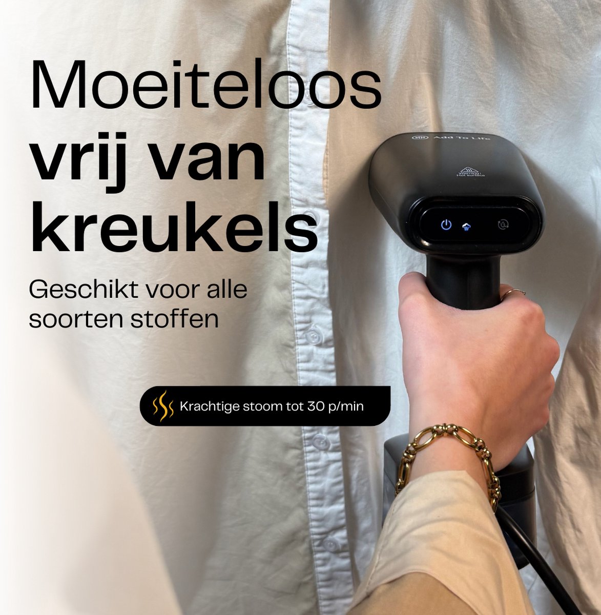 Kledingstomer 1600W met 2 Stoomstanden en Reistas