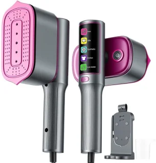Kledingstomer 2-in-1 handstomer & reisstrijkijzer, roze