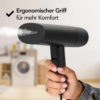 Kledingstomer handheld – stoomapparaat kleding – antraciet