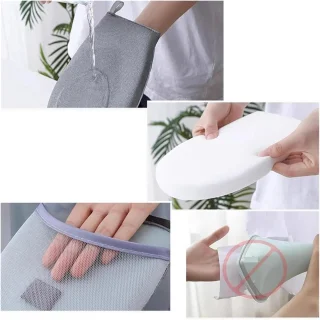 Kledingstomer Handschoen - Stoomhandschoen Strijkijzer Pad - Kleding Stomen - Anti-brandwonden Bescherming - One Size - Grijs B