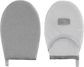 Kledingstomer Handschoen - Stoomhandschoen Strijkijzer Pad - Kleding Stomen - Anti-brandwonden Bescherming - One Size - Grijs B