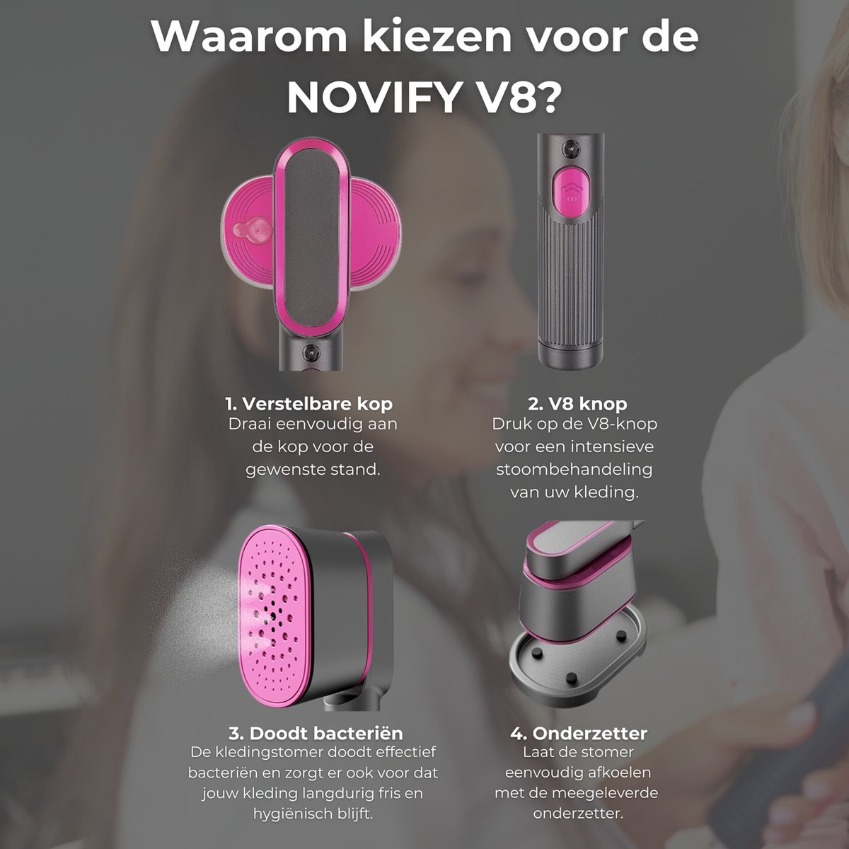 Kledingstomer Handstomer Stoomapparaat Inclusief Accessoires