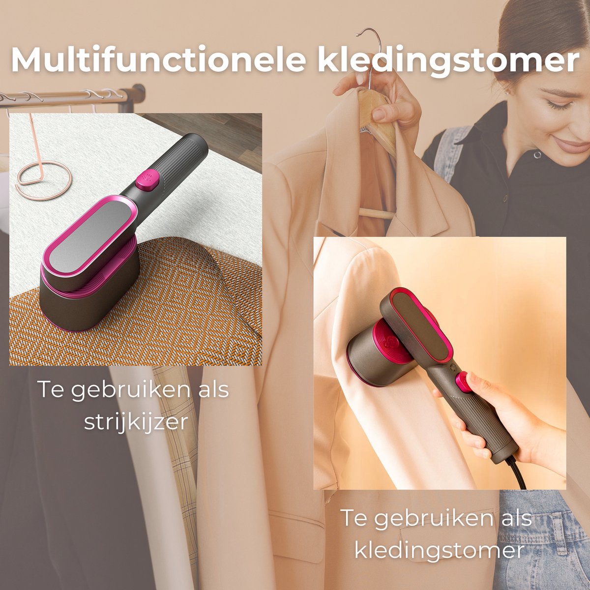 Kledingstomer Handstomer Stoomapparaat Inclusief Accessoires