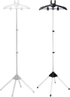 Kledingstomer stand met hanger, 160 cm, grijs