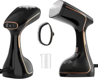 Kledingstomer zwart 320 ml met digitale display en 3 stoomstanden
