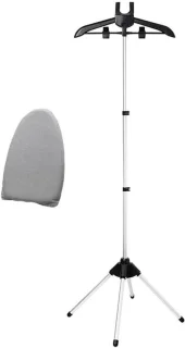 Kledingstoomhanger met handschoen - zwart