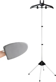 Kledingstoomhouder opvouwbaar 160 cm zwart