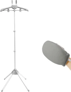 Kledingstoomrek 84-160 cm Zwart/Grijs