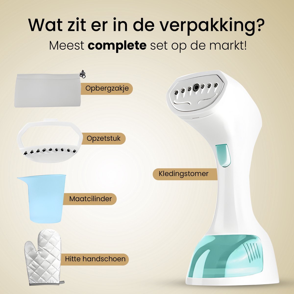 Krachtige Kledingstomer Handstomer 140ML met Accessoires
