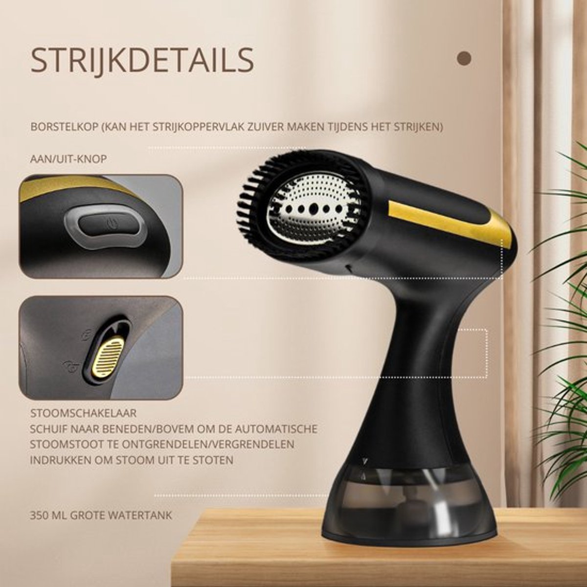 Levanda Luxe Handstomer 1800W 280ml Zwart