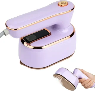 Lìon reisstrijkijzer - handstomer - mini - paars