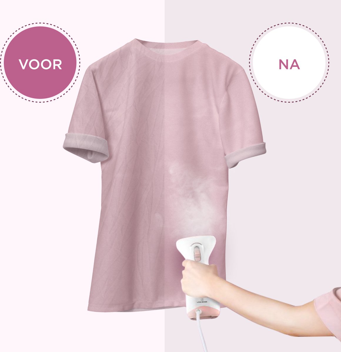 L.O.B. Goods SteamWave Kledingstomer Roze