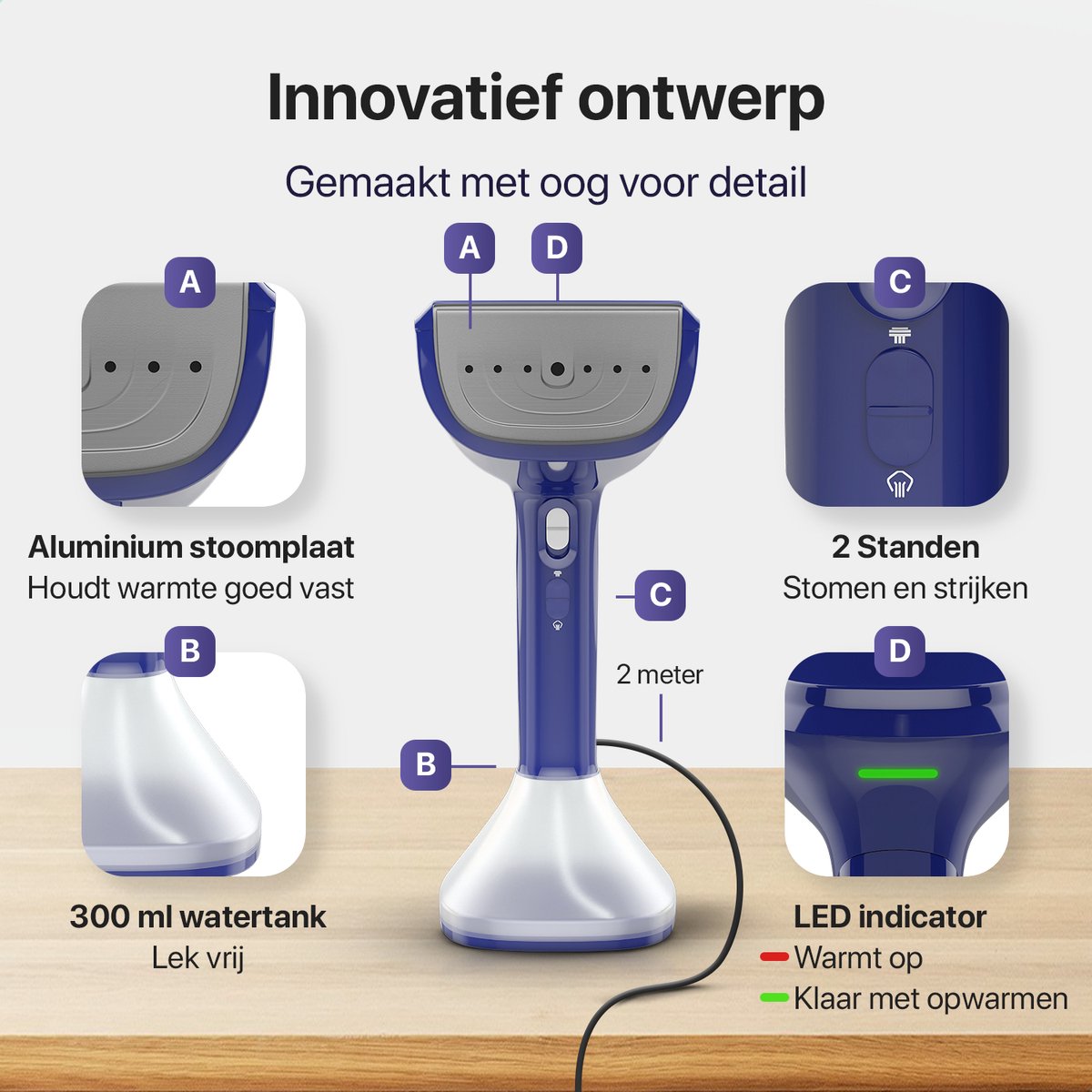 LUMAN G2 Kledingstomer Blauw 300ml