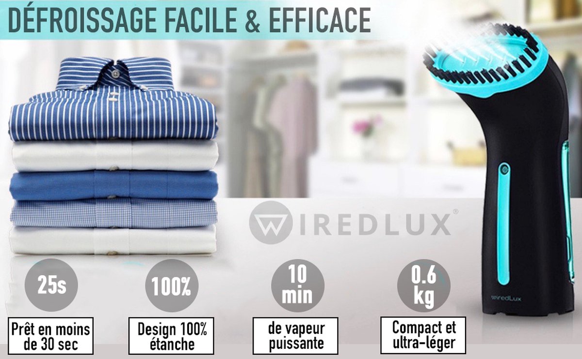 Luxe Verticale Kledingstomer Handheld Zwart