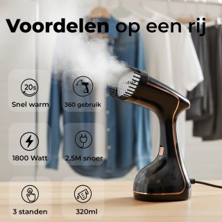 Wat vinden we goed aan de Maca Kledingstomer Handstomer Zwart